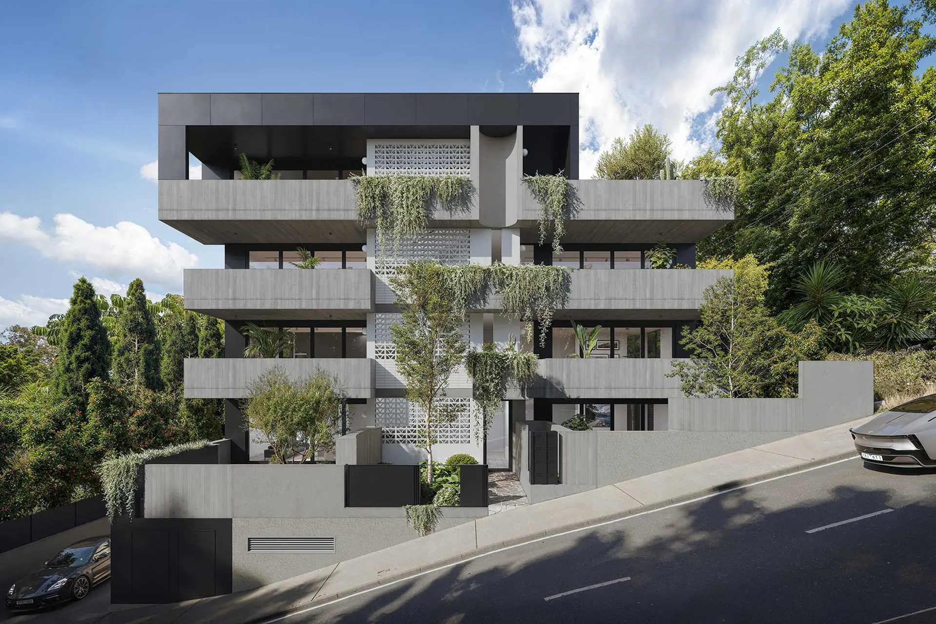 Developer visualisation of the Monument apartment building in Highgate Hill